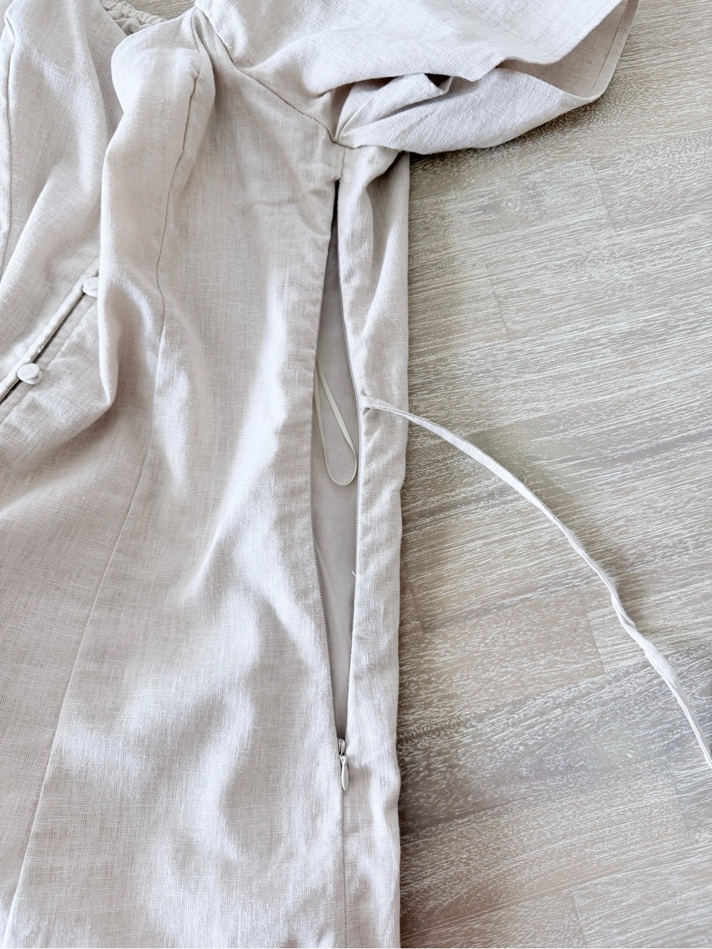 NWT Abercrombie & Fitch Linen Blend Dress | Petite Medium | Fully Lined - Picture 10 of 10